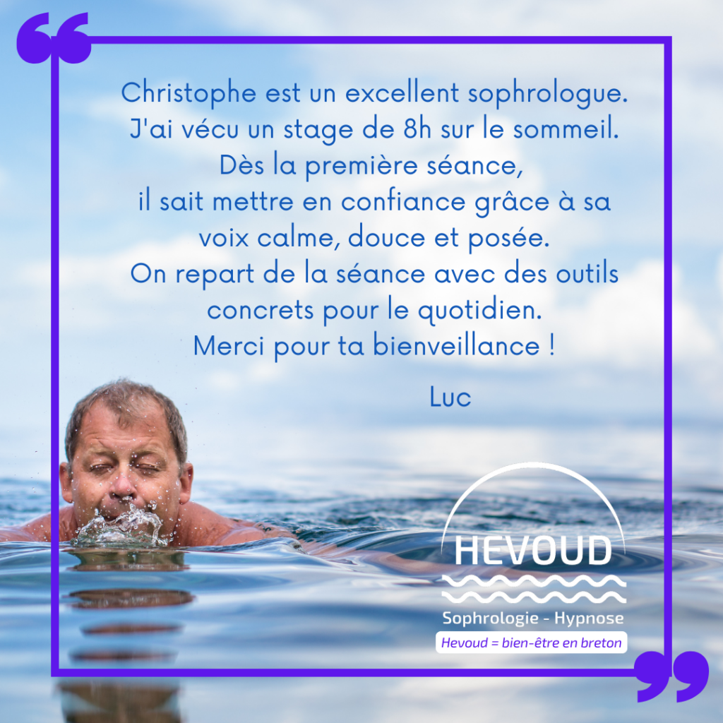 avis témoignage sophrologie hypnose morbihan