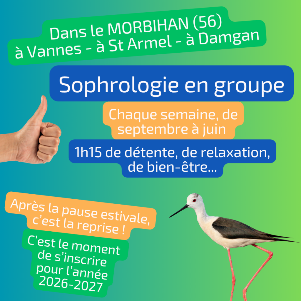 Reprise des cours de sophrologie à St Armel (56 450) en septembre 2026