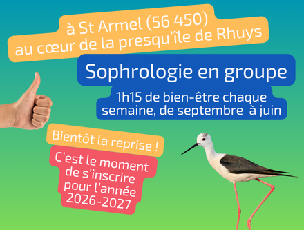 Sophrologie cours hebdomadaire reprise 2026-2027
